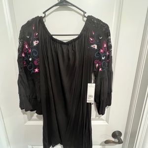 Black off shoulder top